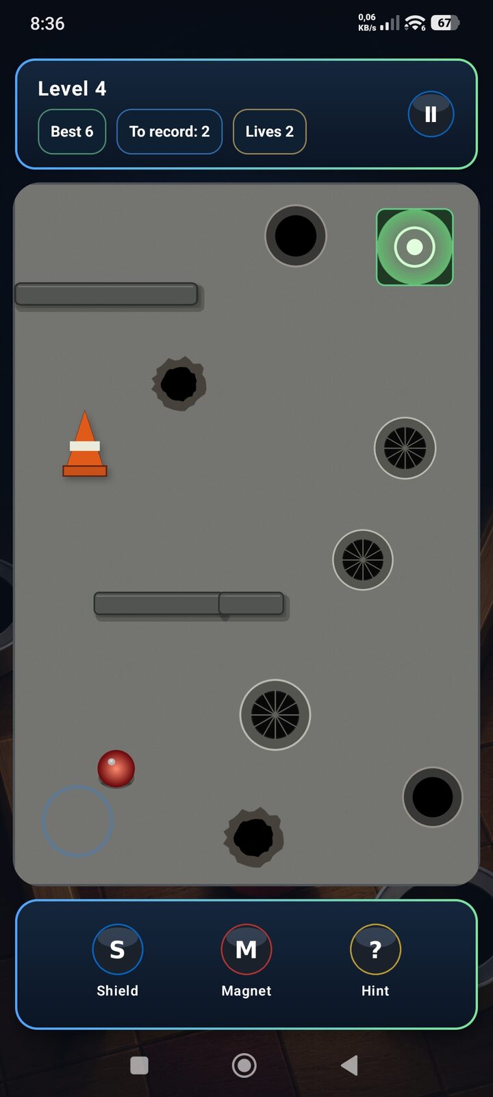 Level with obstacles to avoid